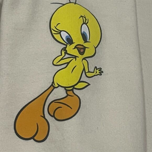 Looney Tunes Cartoon Sweatshirt Crewneck Cream - Picture 6 of 6